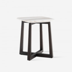 NOVA Square Marble Coffee Table, Black