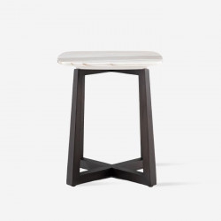 NOVA Square Marble Coffee Table, Black