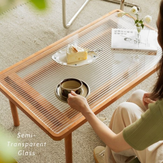 NAIDNE Glass Coffee Table L90/120 NAIDNE Glass Coffee Table L90/120