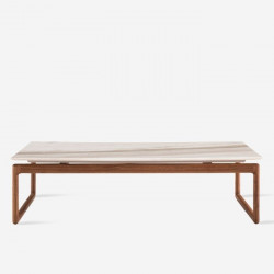 NOVA Natural Marble Square Coffee Table, White