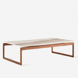 NOVA Natural Marble Square Coffee Table, White