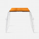 [Sale] Side table Wired metal wood top - white [2 x DISPLAY Left]