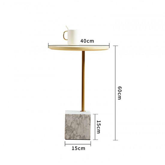 Marble based side table, White Marble based side table, White