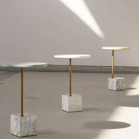 Marble based side table, White Marble based side table, White