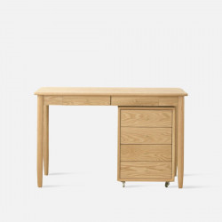 NOR Work Desk L100-140, Oak, with drawers 