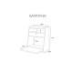 Wall Secretary Desk Gaston Walnut 60 - Slate Grey Wall Secretary Desk Gaston Walnut 60 - Slate Grey