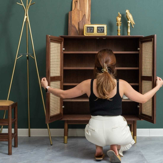 SEN RATTAN Shoe Cabinet V.2, WB, L90 [Display]